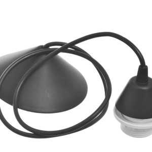 Cable Portalámpara colgante Negro