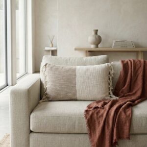 Almohadón Rústico Combinado Rectangular