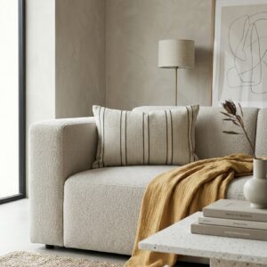 Almohadón Algodón Raya rectangular Gris|Negro|Natural