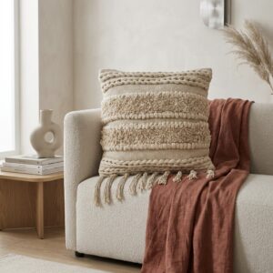 Funda Almohadón Rústico trenzado natural