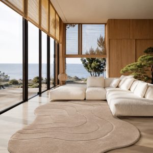 Alfombra Nordica Premiun 1.95m x 2.95m Marfil Tostado
