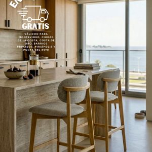 BANQUETA AXIS Miel y Gris claro T327C
