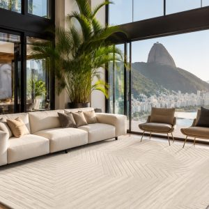 ALFOMBRA MOVIMIENTOS 200 cm x 250 cm   Marfil