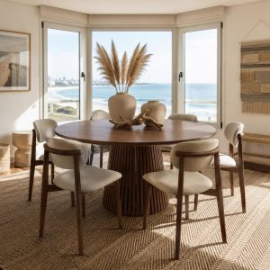 MESA MIAMI 120 cm Diametro TONO ROBLE CARVALHO